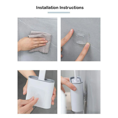 CleanEdge Mini™ Silicone Toilet Brush Set
